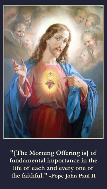 Sacred Heart - Morning Offering Prayer Card
